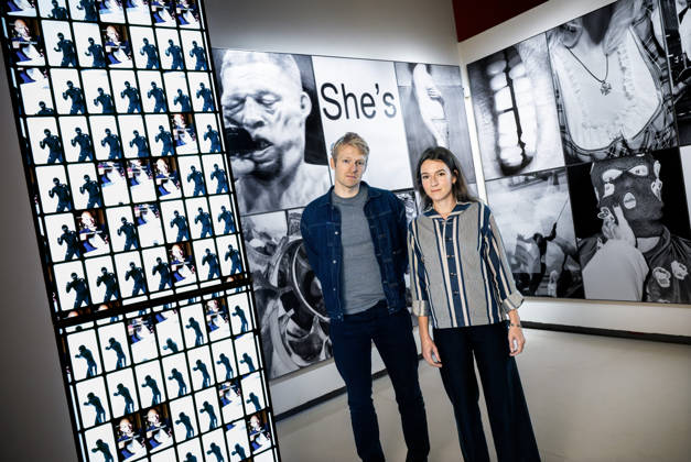 STOCKHOLM 20261002 Jakob Ganslmeier and Ana Zibelnik with the work Bereitschaft at Fotografiska’s exhibition Harder Better Faster Stronger Are Men OK STOCKHOLM SWEDEN x10090x  Copyright: xClaudioxBresciani TTx NY UTSTÄLLNING FOTOGRAFISKA LggIlMu58YI