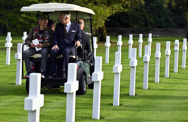 RECORD DATE NOT STATED King Philippe - Filip of Belgium pictured during a royal visit to the World War II Commemoration at the American Military Cemetery in Henri-Chapelle, Plombieres, on Friday 2 October 2026. The ceremony pays tribute to the American veterans in attendance and to their fallen comrades-in-arms. It features testimonials, musical performances, and prayers, as well as a wreath-laying ceremony, a salute, and a flyover by U.S. aircraft.  ERICxLALMAND 188557031