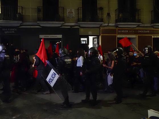 October 2, 2026, Madrid, Madrid, Spain: MADRID, SPAIN - October 02: Hundreds of people who remain camped in Puerta del Sol went out to march through the main streets of Madrid, passing through Calle AlcaloÂ¡, Plaza de Cibeles and Plaza de Neptuno, and returned to the encampment in Puerta del Sol shouting The fight goes on, whatever it takes Madrid Spain - ZUMAh199 20261002_zip_h199_029 Copyright: xAaronxHerediax