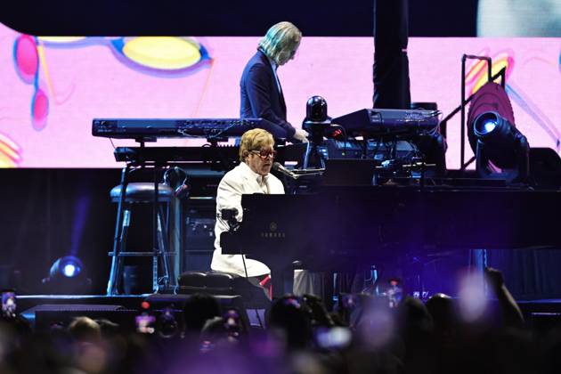 October 2, 2026, Ciudad De Mexico, Ciudad De Mexico, Mexico: TO - 53325 - Mexico City - 02 10 2026 - English singer-songwriter Elton John during his performance at Banorte Stadium in Mexico City part of his - Farewell Yellow Brick Road - farewell tour on a visit titled - Farewell to Mexico -.Clasos photo Ciudad De Mexico Mexico - ZUMAcs4_ 20261002_faa_cs4_093 Copyright: xAlfonsoxManzanox