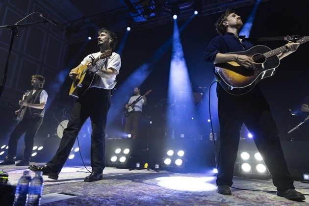 Amble, performs live, at O2 City Hall, Newcastle, UK, on 2 October 2026 Ross McNerney, Robbie Cunningham and Oisin McCaffrey of Amble, performs live, at O2 City Hall, Newcastle, UK, on 2 October 2026, Credit:David Wala Avalon Tyne and Wear, Newcastle Copyright: xDavidxWalax xAvalonx 1140177700