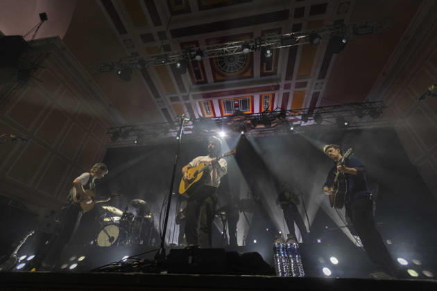 Amble, performs live, at O2 City Hall, Newcastle, UK, on 2 October 2026 Ross McNerney, Robbie Cunningham and Oisin McCaffrey of Amble, performs live, at O2 City Hall, Newcastle, UK, on 2 October 2026, Credit:David Wala Avalon Tyne and Wear, Newcastle Copyright: xDavidxWalax xAvalonx 1140177775