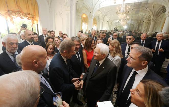 Sergio Mattarella in Monaco PHOTOPQR NICE MATIN Cyril Dodergny Monaco October 3, 2026 Monaco, October 3, 2026, Hotel Hermitage Italian President,Sergio Mattarella, and his daughter Laura, met with Italians residing in Monaco Monaco, October 3, 2026 – Hotel Hermitage – Italian President Sergio Mattarella and his daughter Laura met with Italians residing in Monaco Monaco, France  Copyright: xPHOTOPQR NICExMATIN MAXPPPxCyrilxDodergnyx 20261003NIM4060 20261003NIM4060