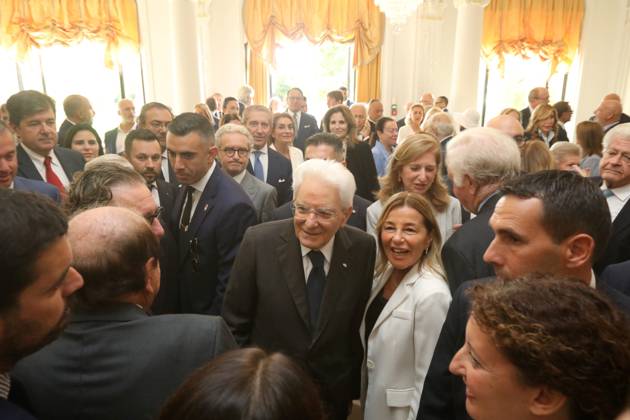 Sergio Mattarella in Monaco PHOTOPQR NICE MATIN Cyril Dodergny Monaco October 3, 2026 Monaco, October 3, 2026, Hotel Hermitage Italian President,Sergio Mattarella, and his daughter Laura, met with Italians residing in Monaco Monaco, October 3, 2026 – Hotel Hermitage – Italian President Sergio Mattarella and his daughter Laura met with Italians residing in Monaco Monaco, France  Copyright: xPHOTOPQR NICExMATIN MAXPPPxCyrilxDodergnyx 20261003NIM4063 20261003NIM4063
