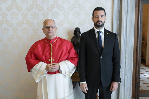 ITALY - PRIVATE AUDIENCE - VATICAN-2026 10 3 Italy, Rome, Vatican, 2026 10 3 Pope Leo XIV receives in a private audience S.E. il Signor Jakov Milatovic, President of Montenegro at The Vatican . EDITORIAL USE ONLY - NO BOOKS Copyright: xVATICANxMEDIA xCatholicxPressxPhotox