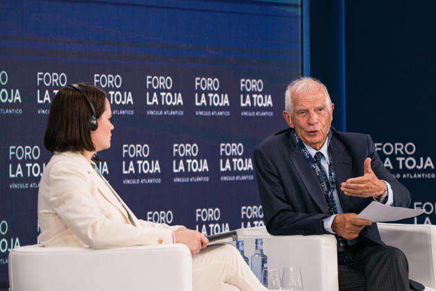 Day Three of the La Toja Vínculo Atlántico Forum I D The leader of the democratic opposition in Belarus, Svetlana Tikhanovskaya, and the former High Representative of the European Union for Foreign Affairs and Security Policy, Josep Borrell, during the La Toja Atlantic Link Forum on October 3, 2026, in O Grove, Pontevedra, Galicia, Spain. The La Toja Vínculo Atlántico Forum is a renowned annual forum for debate and reflection focused on the defense of liberal democracy, the Atlantic partnership, and international cooperation. Founded in 2019 on the initiative of Josep Piqué, Amancio López Seijas, and the Hotusa Group, it brings together prominent political and business leaders, academics, and representatives of civil society on the island Copyright: xElenaxFernandezx 7817526