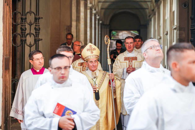 IPA89253256 - MILAN, October 3, 2026 - Ordination ceremony for temporary deacons held in Milan Cathedral by Archbishop Mario Delpini.  Copyright: xEmanuelexRobertoxDexCarlix xx IPA89253256