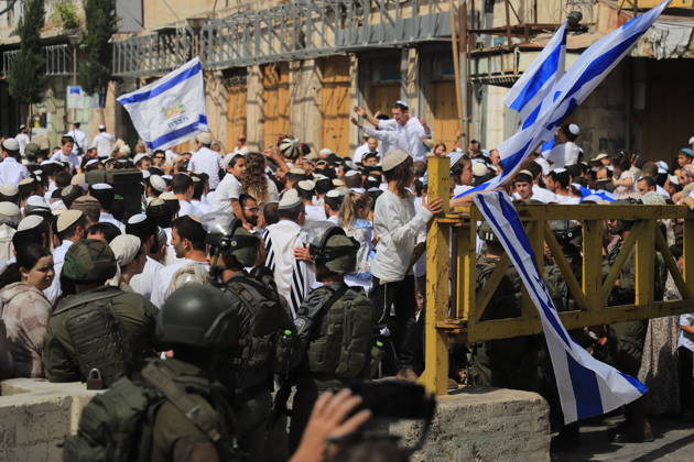 Israeli forces raid Hebron on Sukkot holiday HEBRON, WEST BANK, PALESTINE - OCTOBER 03: Israeli soldiers restrict the movement of Palestinians and take security measures as they raid the Old Town on the occasion of Sukkot feast in Hebron, West Bank, Palestine on October 03, 2026. Amer Shallodi Anadolu Hebron West Bank. Editorial use only. Please get in touch for any other usage.  Copyright: x2026xAnadoluxAmerxShallodix
