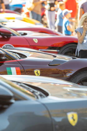 Ferrari Tour stops in Pula Luxury Ferrari sports cars taking part in a Ferrari Tour organized by Ineco Auto, are seen in front of the Roman Arena in Pula, Croatia, on October 3, 2026. While the drivers visit the ancient amphitheatre, local residents gather to watch and admire the vehicles.  SreckoxNiketic PIXSELL