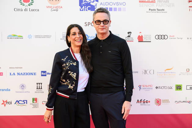 October 3, 2026, Lucca, Lucca, Italy: Nicolas Winding Refn on the red carpet at the Lucca Film Festival with actress Donatella Finocchiaro to receive the Golden Panther Award and preview the film Her Private Hell , Lucca, 03 10 2026 Lucca Italy  - ZUMAa289 20261003_zia_a289_229 Copyright: xStefanoxDallexLuchex xAgfx