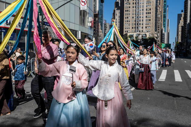 October 3, 2026, New York, New York, USA: Participants at the 2026 NYC Korean Parade march down Sixth Avenue in Manhattan. New York USA - ZUMAh214 20261003_znp_h214_023 Copyright: xSDxHerzogx