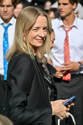 PFW Celine Outside Arrivals Delphine Arnault arriving at the Celine show during Paris Fashion Week, in Paris, France on 3 October 2026. Photo by Julien Reynaud APS-Medias ABACAPRESS.COM Paris France  Copyright: xReynaudxJulien APS-Medias ABACAx