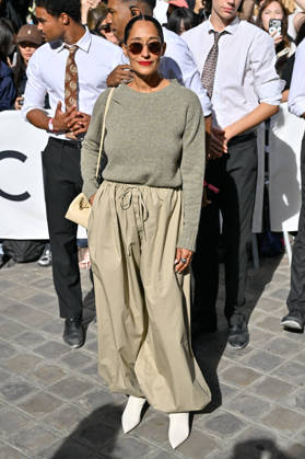 PFW Celine Outside Arrivals Tracee Ellis Ross arriving at the Celine show during Paris Fashion Week, in Paris, France on 3 October 2026. Photo by Julien Reynaud APS-Medias ABACAPRESS.COM Paris France  Copyright: xReynaudxJulien APS-Medias ABACAx