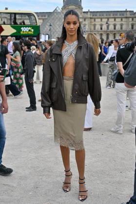 PFW Elie Saab Outside Arrivals Chantal Monaghan arriving at the Elie Saab show during Paris Fashion Week, in Paris, France on 3 October 2026. Photo by Julien Reynaud APS-Medias ABACAPRESS.COM Paris France  Copyright: xReynaudxJulien APS-Medias ABACAx