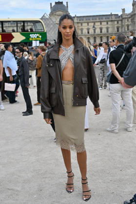 PFW Elie Saab Outside Arrivals Chantal Monaghan arriving at the Elie Saab show during Paris Fashion Week, in Paris, France on 3 October 2026. Photo by Julien Reynaud APS-Medias ABACAPRESS.COM Paris France  Copyright: xReynaudxJulien APS-Medias ABACAx