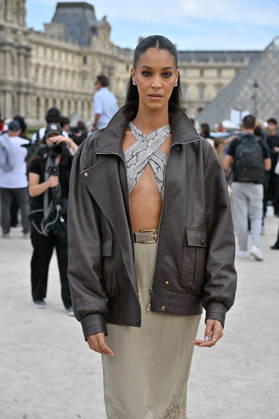 PFW Elie Saab Outside Arrivals Chantal Monaghan arriving at the Elie Saab show during Paris Fashion Week, in Paris, France on 3 October 2026. Photo by Julien Reynaud APS-Medias ABACAPRESS.COM Paris France  Copyright: xReynaudxJulien APS-Medias ABACAx
