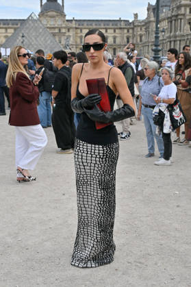 PFW Elie Saab Outside Arrivals Ginevra Mavilla arriving at the Elie Saab show during Paris Fashion Week, in Paris, France on 3 October 2026. Photo by Julien Reynaud APS-Medias ABACAPRESS.COM Paris France  Copyright: xReynaudxJulien APS-Medias ABACAx
