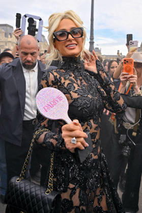 PFW Elie Saab Outside Arrivals Paris Hilton arriving at the Elie Saab show during Paris Fashion Week, in Paris, France on 3 October 2026. Photo by Julien Reynaud APS-Medias ABACAPRESS.COM Paris France  Copyright: xReynaudxJulien APS-Medias ABACAx