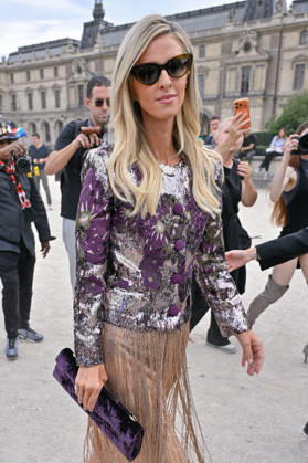 PFW Elie Saab Outside Arrivals Nicky Hilton arriving at the Elie Saab show during Paris Fashion Week, in Paris, France on 3 October 2026. Photo by Julien Reynaud APS-Medias ABACAPRESS.COM Paris France  Copyright: xReynaudxJulien APS-Medias ABACAx