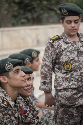 Opening Ceremony Of Second City-Square Military Training Camp Iranian schoolboys wearing military uniforms take part in the opening ceremony of the second city-square military training camp for self-sacrificing forces in downtown Tehran, Iran, on October 3, 2026. The camp was established by the Basij paramilitary force, with personnel from the Islamic Republic of Iran Army responsible for training the volunteers. Tehran Tehran Iran  Copyright: xMortezaxNikoubazlx originalFilename: nikoubazl-openingc261003_npkPI.jpg