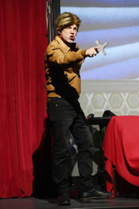 Dietmar Wunder bei der Weltpremiere der ersten Folge der neuen SchleFaZ-Staffel auf Großbildleinwand Geisterjäger John Sinclair - Die Dämonenhochzeit im Ernst-Reuter-Saal. Berlin, 03.10.2026