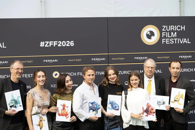 Marcus Pfister, Annalena Miano, Carol Schuler, Max Hubacher, Luna Wedler, Yael Meier und Gäste bei der Premiere des Kinofilms De Rägebogefisch auf dem 22. Zurich Film Festival im Corso. Zürich, 03.10.2026