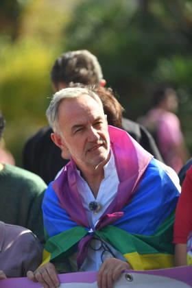Politics At Paris Pride March - France Emmanuel Gregoire, Mayor of Paris, attends the Pride Parade to defend the rights of LGBTQ individuals, marching from Place d Italie to Bastille in Paris, France on October 3, 2026 Photo Ait Adjedjou Karim ABACAPRESS.COM Paris France  Copyright: xAitxAdjedjouxKarim ABACAx