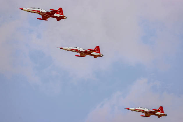 TEKNOFEST Southeast in Turkiye s Sanliurfa SANLIURFA, TURKIYE - OCTOBER 4: The Turkish Stars aerobatic team performs an air show during during TEKNOFEST Southeast, world s largest aviation, space, and technology festival at Sanliurfa GAP Airport in Sanliurfa, Turkiye, on October 4, 2026. Mustafa Ciftci Anadolu Sanliurfa Turkey. Editorial use only. Please get in touch for any other usage.  Copyright: x2026xAnadoluxMustafaxCiftcix