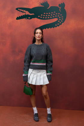 PFW Lacoste - Photocall LZ Nil Sani attends the Lacoste Womenswear Spring Summer 2027 show as part of Paris Fashion Week on October 4, 2026 at Roland Garros in Paris, France. Photo by Laurent Zabulon ABACAPRESS.COM  Copyright: xZabulonxLaurent ABACAx