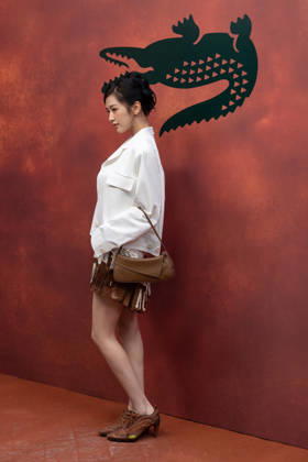 PFW Lacoste - Photocall LZ An Yujin attends the Lacoste Womenswear Spring Summer 2027 show as part of Paris Fashion Week on October 4, 2026 at Roland Garros in Paris, France. Photo by Laurent Zabulon ABACAPRESS.COM  Copyright: xZabulonxLaurent ABACAx