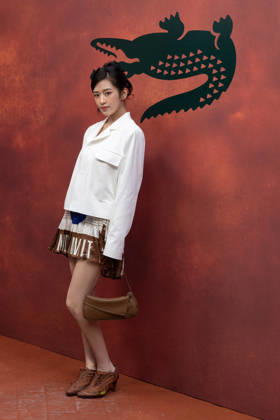 PFW Lacoste - Photocall LZ An Yujin attends the Lacoste Womenswear Spring Summer 2027 show as part of Paris Fashion Week on October 4, 2026 at Roland Garros in Paris, France. Photo by Laurent Zabulon ABACAPRESS.COM  Copyright: xZabulonxLaurent ABACAx