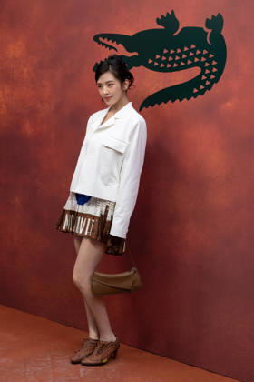 PFW Lacoste - Photocall LZ An Yujin attends the Lacoste Womenswear Spring Summer 2027 show as part of Paris Fashion Week on October 4, 2026 at Roland Garros in Paris, France. Photo by Laurent Zabulon ABACAPRESS.COM  Copyright: xZabulonxLaurent ABACAx