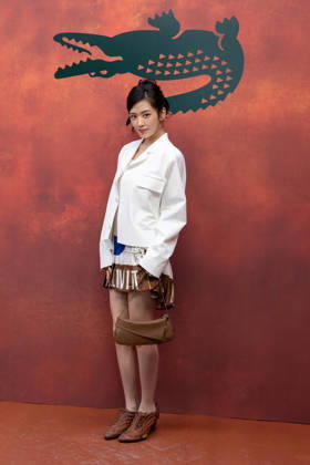 PFW Lacoste - Photocall LZ An Yujin attends the Lacoste Womenswear Spring Summer 2027 show as part of Paris Fashion Week on October 4, 2026 at Roland Garros in Paris, France. Photo by Laurent Zabulon ABACAPRESS.COM  Copyright: xZabulonxLaurent ABACAx