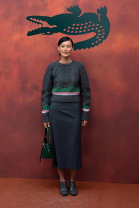 PFW Lacoste - Photocall LZ Amalie Gassmann attends the Lacoste Womenswear Spring Summer 2027 show as part of Paris Fashion Week on October 4, 2026 at Roland Garros in Paris, France. Photo by Laurent Zabulon ABACAPRESS.COM  Copyright: xZabulonxLaurent ABACAx