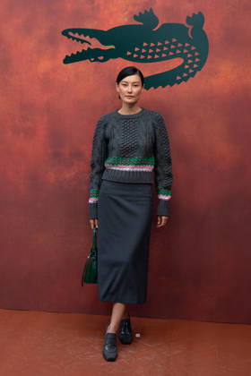 PFW Lacoste - Photocall LZ Amalie Gassmann attends the Lacoste Womenswear Spring Summer 2027 show as part of Paris Fashion Week on October 4, 2026 at Roland Garros in Paris, France. Photo by Laurent Zabulon ABACAPRESS.COM  Copyright: xZabulonxLaurent ABACAx
