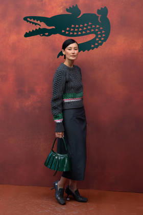 PFW Lacoste - Photocall LZ Amalie Gassmann attends the Lacoste Womenswear Spring Summer 2027 show as part of Paris Fashion Week on October 4, 2026 at Roland Garros in Paris, France. Photo by Laurent Zabulon ABACAPRESS.COM  Copyright: xZabulonxLaurent ABACAx