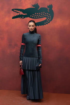 PFW Lacoste - Photocall LZ Kylie Verzosa attends the Lacoste Womenswear Spring Summer 2027 show as part of Paris Fashion Week on October 4, 2026 at Roland Garros in Paris, France. Photo by Laurent Zabulon ABACAPRESS.COM  Copyright: xZabulonxLaurent ABACAx
