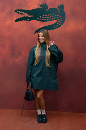 PFW Lacoste - Photocall LZ Marina Reche attends the Lacoste Womenswear Spring Summer 2027 show as part of Paris Fashion Week on October 4, 2026 at Roland Garros in Paris, France. Photo by Laurent Zabulon ABACAPRESS.COM  Copyright: xZabulonxLaurent ABACAx