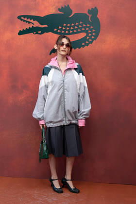 PFW Lacoste - Photocall LZ Pilar Fogliati attends the Lacoste Womenswear Spring Summer 2027 show as part of Paris Fashion Week on October 4, 2026 at Roland Garros in Paris, France. Photo by Laurent Zabulon ABACAPRESS.COM  Copyright: xZabulonxLaurent ABACAx