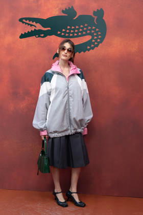 PFW Lacoste - Photocall LZ Pilar Fogliati attends the Lacoste Womenswear Spring Summer 2027 show as part of Paris Fashion Week on October 4, 2026 at Roland Garros in Paris, France. Photo by Laurent Zabulon ABACAPRESS.COM  Copyright: xZabulonxLaurent ABACAx