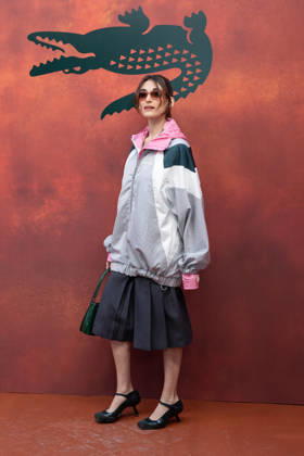 PFW Lacoste - Photocall LZ Pilar Fogliati attends the Lacoste Womenswear Spring Summer 2027 show as part of Paris Fashion Week on October 4, 2026 at Roland Garros in Paris, France. Photo by Laurent Zabulon ABACAPRESS.COM  Copyright: xZabulonxLaurent ABACAx