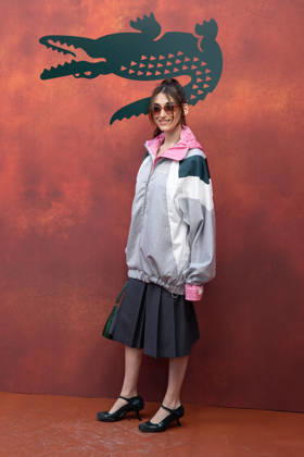 PFW Lacoste - Photocall LZ Pilar Fogliati attends the Lacoste Womenswear Spring Summer 2027 show as part of Paris Fashion Week on October 4, 2026 at Roland Garros in Paris, France. Photo by Laurent Zabulon ABACAPRESS.COM  Copyright: xZabulonxLaurent ABACAx