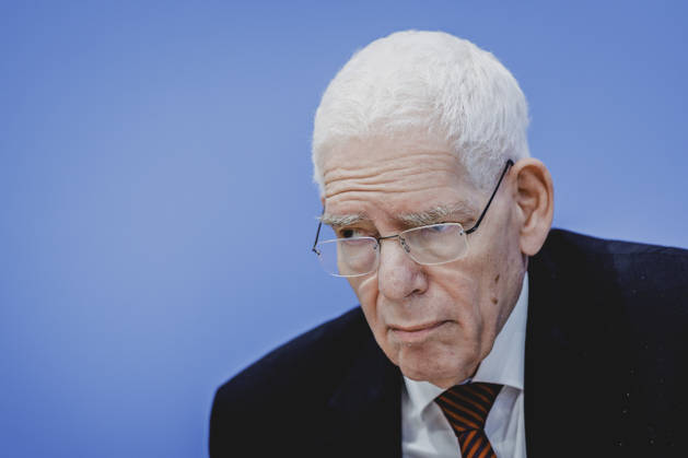 Josef Schuster, Praesident des Zentralrates der Juden in Deutschland, aufgenommen im Rahmen der Pressekonferenz zum Thema Entschieden gegen Antisemitismus: Gutachten zum Gesetzentwurf zur Strafbarkeit der Leugnung des Existenzrechts Israels in Berlin, 05.10.2026. Berlin Deutschland Copyright: xFlorianxGaertnerx