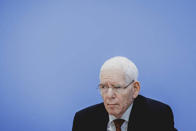 Josef Schuster, Praesident des Zentralrates der Juden in Deutschland, aufgenommen im Rahmen der Pressekonferenz zum Thema Entschieden gegen Antisemitismus: Gutachten zum Gesetzentwurf zur Strafbarkeit der Leugnung des Existenzrechts Israels in Berlin, 05.10.2026. Berlin Deutschland Copyright: xFlorianxGaertnerx