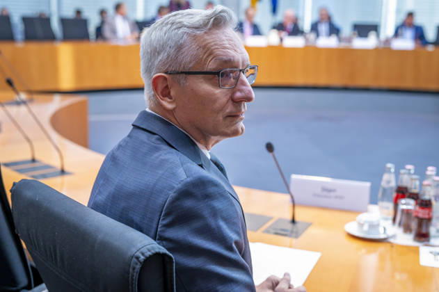 Martin Jäger - Anhörung der Nachrichtendienste EUR, Deutschland, Berlin, 05.10.2026: Martin Jäger, Präsident des Bundesnachrichtendienstes. Anhörung der Präsidenten der Nachrichtendienste des Bundes. Das Parlamentarische Kontrollgremium kontrolliert die nachrichtendienstliche Tätigkeit des Bundes.