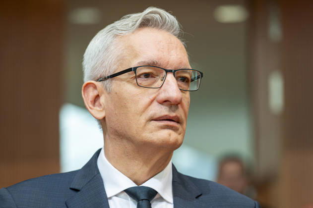 Martin Jäger - Anhörung der Nachrichtendienste EUR, Deutschland, Berlin, 05.10.2026: Martin Jäger, Präsident des Bundesnachrichtendienstes. Anhörung der Präsidenten der Nachrichtendienste des Bundes. Das Parlamentarische Kontrollgremium kontrolliert die nachrichtendienstliche Tätigkeit des Bundes.