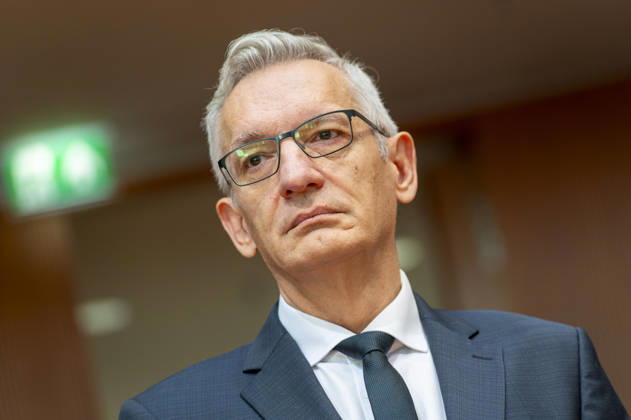 Martin Jäger - Anhörung der Nachrichtendienste EUR, Deutschland, Berlin, 05.10.2026: Martin Jäger, Präsident des Bundesnachrichtendienstes. Anhörung der Präsidenten der Nachrichtendienste des Bundes. Das Parlamentarische Kontrollgremium kontrolliert die nachrichtendienstliche Tätigkeit des Bundes.