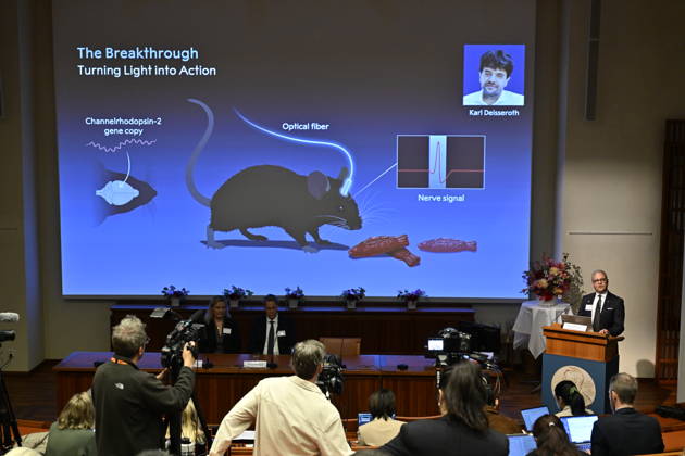 Karl Deisseroth, Peter Hegemann, and Georg Nagel have been awarded the 2026 Nobel Prize in Physiology or Medicine, as announced during a press conference at the Nobel Forum at Karolinska Institutet in Stockholm, Sweden, on October 5, 2026 STOCKHOLM SWEDEN x10050x  Copyright: xPontusxLundahl TTx NOBEL PRIZE 2026SWEDEN NOBEL PRIZE 2026 PHYSIOLOGY OR MEDICINE dxUUAcwK7sk
