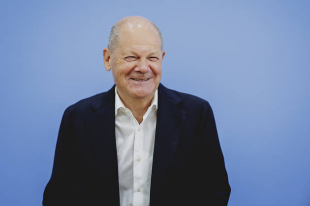 Olaf Scholz, Bundeskanzler a.D. und Co-Vorsitzender der ENSK, aufgenommen im Rahmen der Pressekonferenz zur Vorstellung Entwicklungspolitische Nord-Sued-Kommission in Berlin, 05.10.2026. Berlin Deutschland Copyright: xFlorianxGaertnerx