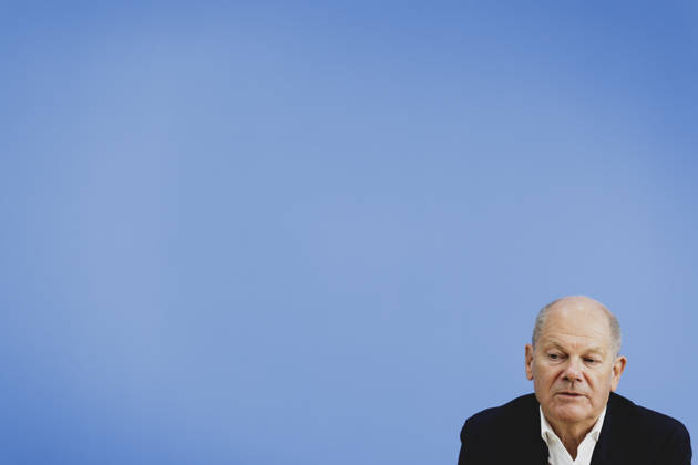 Olaf Scholz, Bundeskanzler a.D. und Co-Vorsitzender der ENSK, aufgenommen im Rahmen der Pressekonferenz zur Vorstellung Entwicklungspolitische Nord-Sued-Kommission in Berlin, 05.10.2026. Berlin Deutschland Copyright: xFlorianxGaertnerx